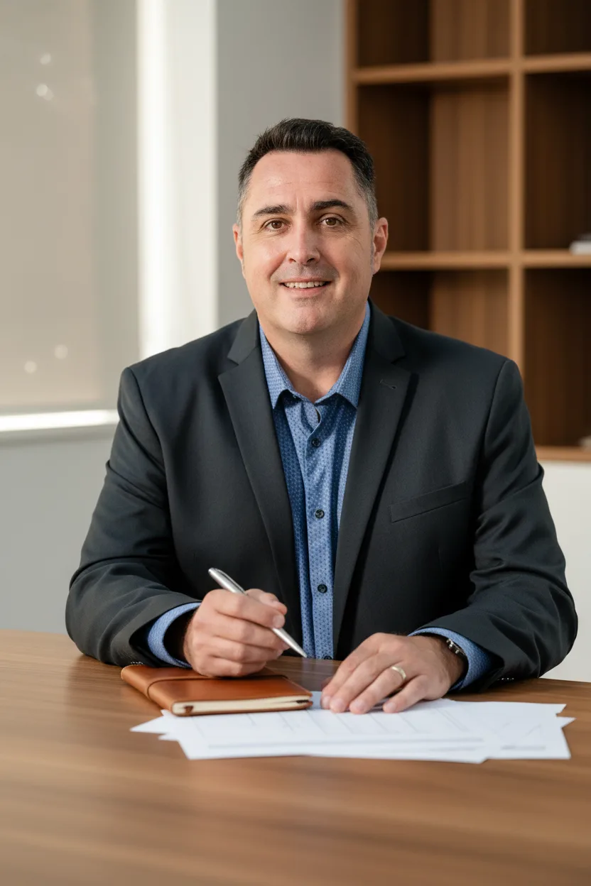 Financial adviser reviewing personal insurance with Australian couple