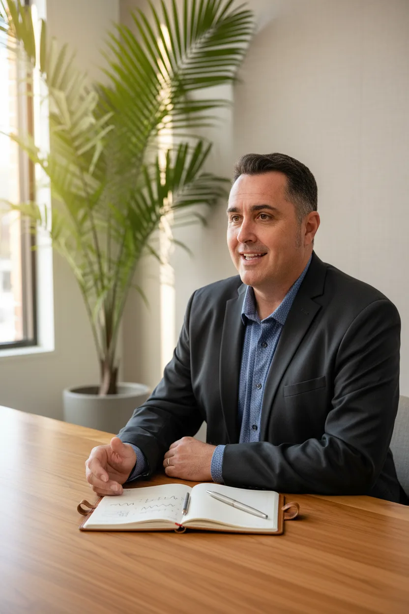 Senior wealth adviser reviewing a retirement strategy with Australian clients