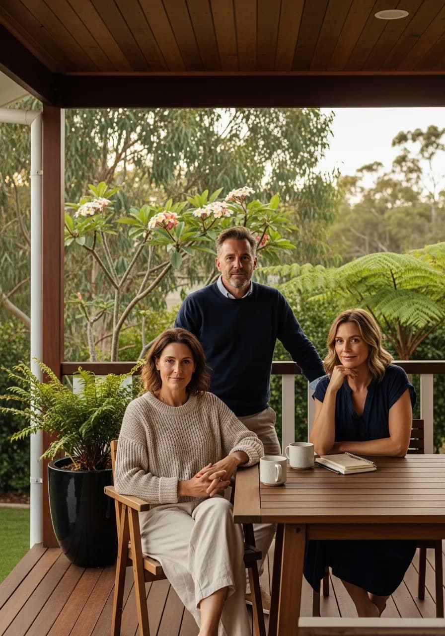 Australian family on a relaxed weekend at home building long-term wealth